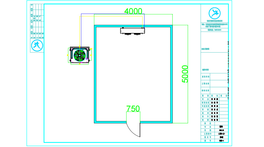 西藏那曲20平米冷凍庫設計平面圖