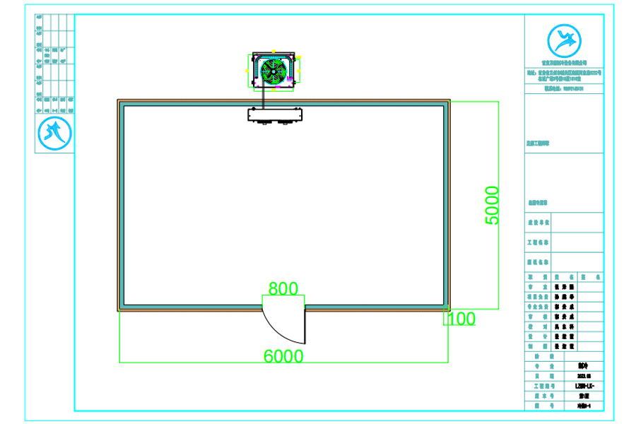 甘肅武威30平米冷凍庫設(shè)計(jì)平面圖
